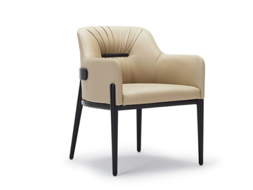 MIKA - Leather chair with armrests by Papell Design - view 3